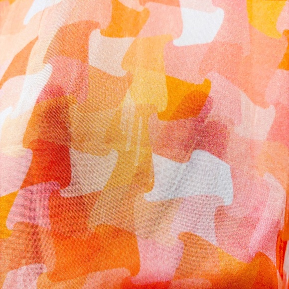 PAOLO CASALINI Pink and orange silk skirt - Picture 3 of 9